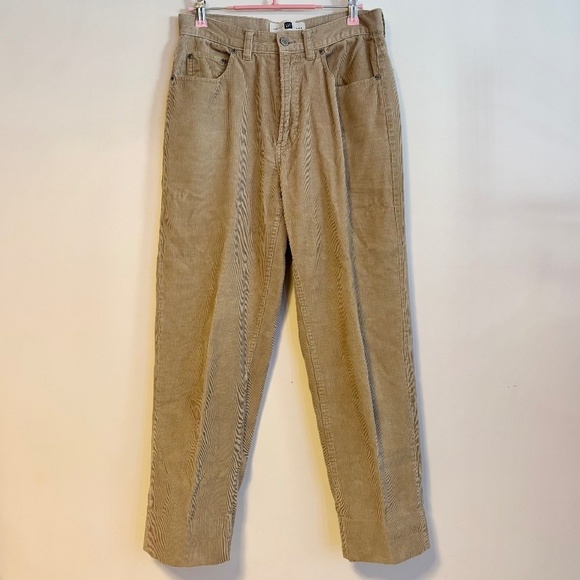 GAP Pants - GAP Corduroy High Waist Straight Leg Pants Bottoms Camel Tan Womens Size 8